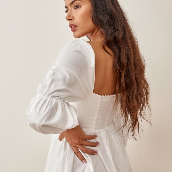 Reformation Michaela Dress in White *NEW* - Picture 4 of 7